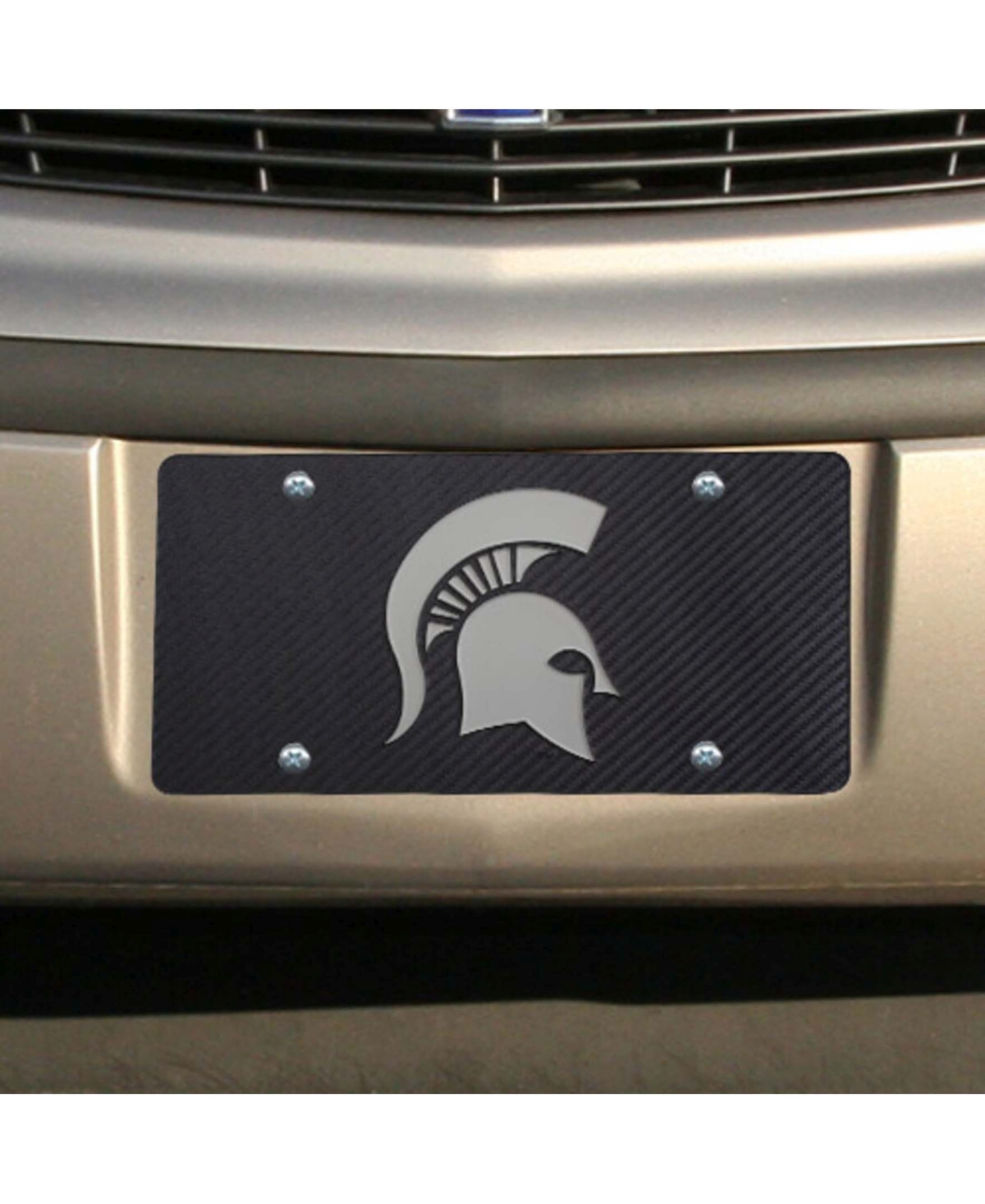 Multi Michigan State Spartans Carbon Fiber License Plate - Multi