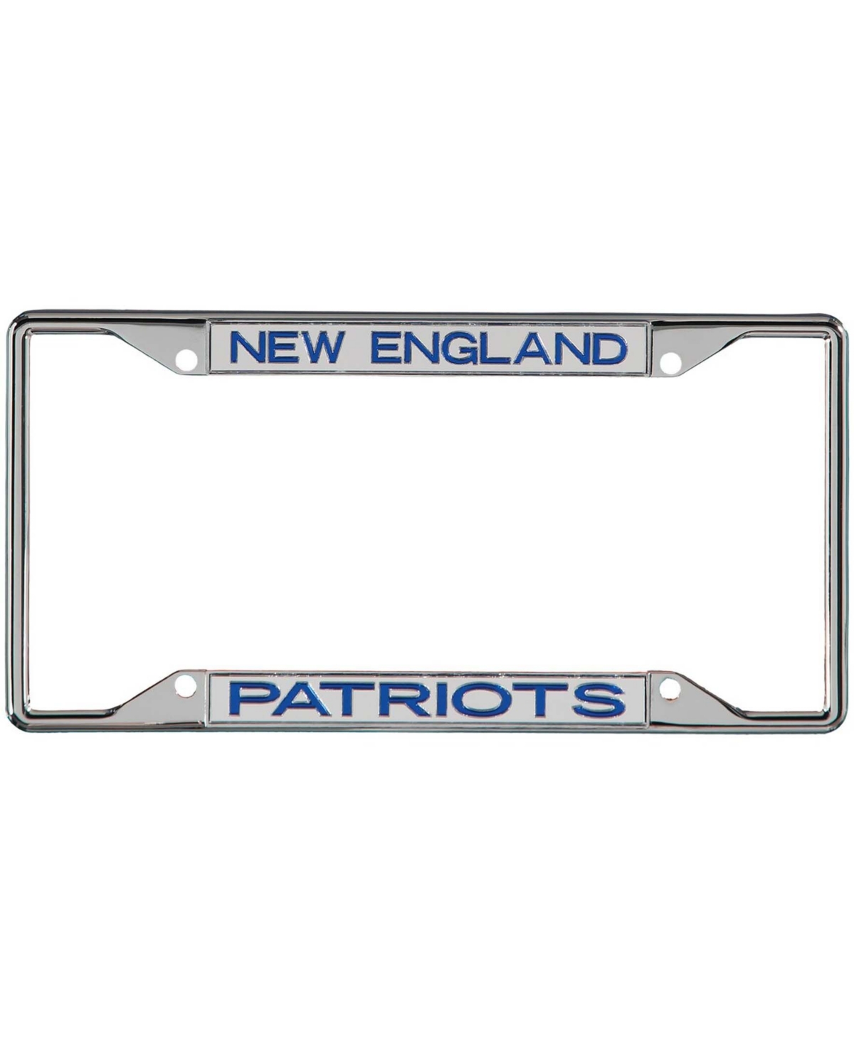 Multi New England Patriots Metal Frame Acrylic Inlaid Mirror License Plate Frame - Multi