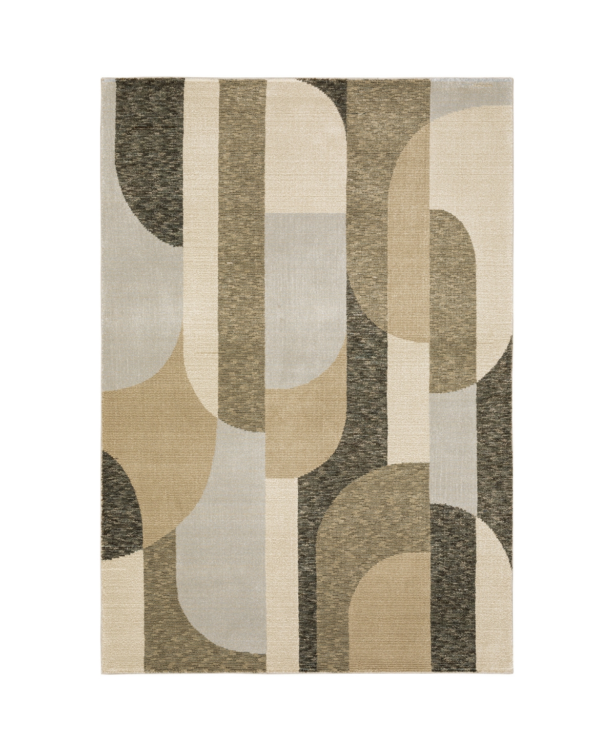 Jhb Design Deco Pzz02 3'3" X 5'2" Area Rug In Brown