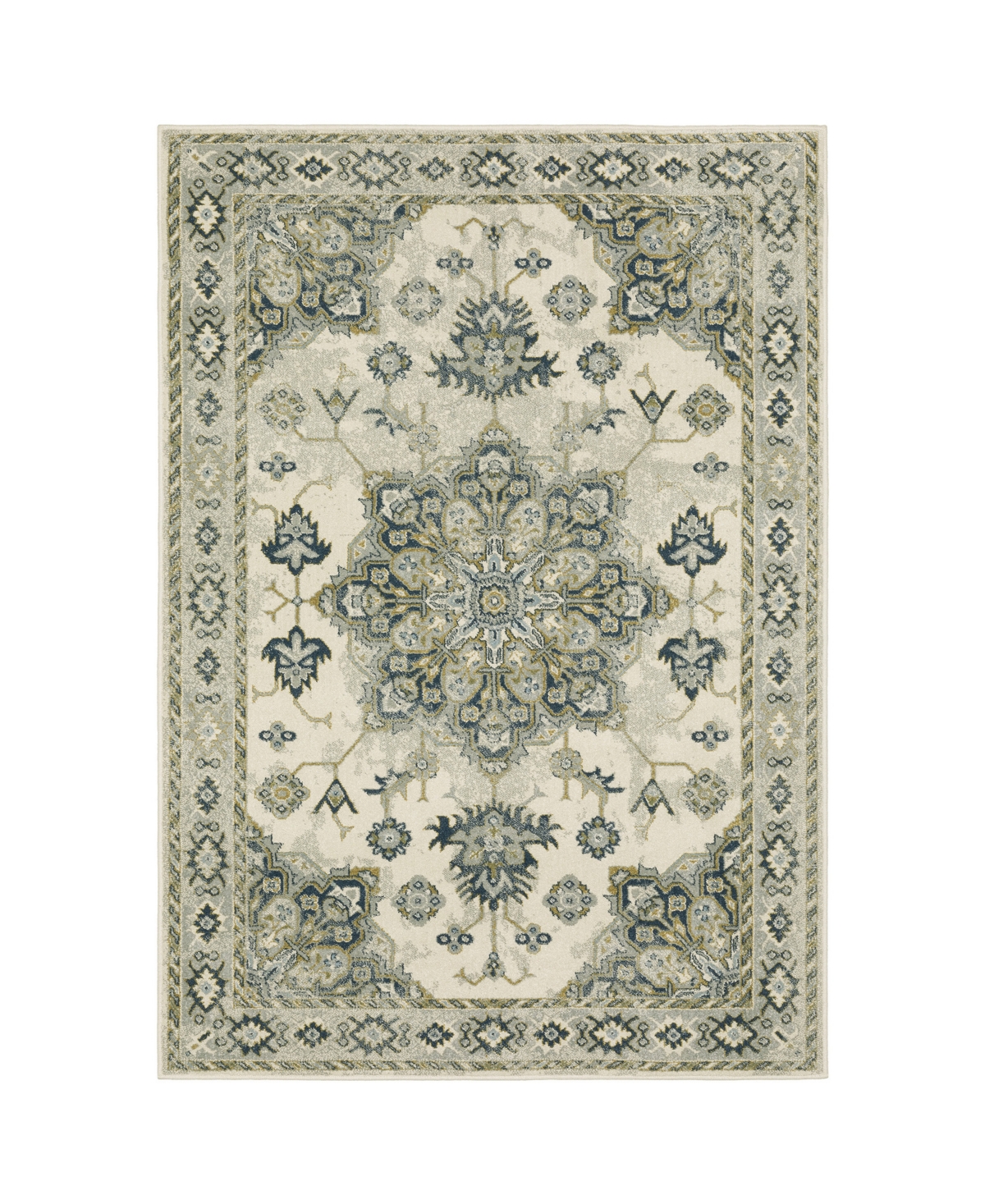 Jhb Design Ozark OZA04 7'10in x 10' Area Rug - Ivory