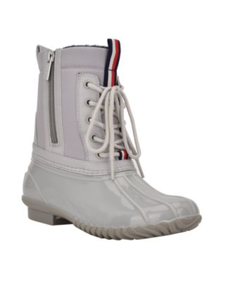 black tommy hilfiger duck boots