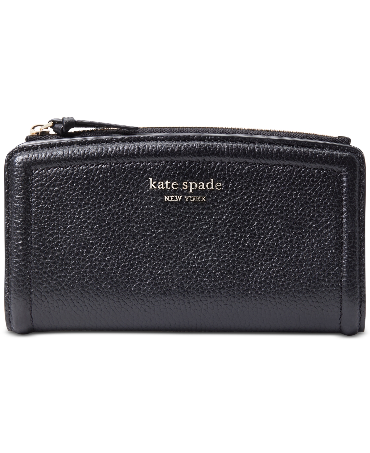 Knott Leather Zip Slim Wallet - Black