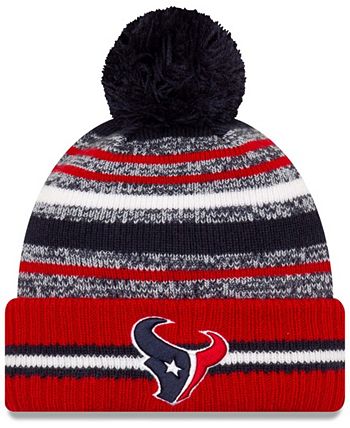 New Era - Houston Texans 2021 Sideline Sport Official Pom Cuffed Knit Hat