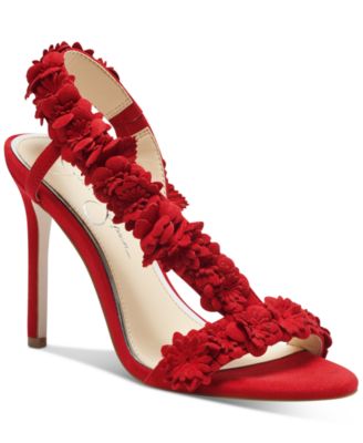 jessica simpson red high heel shoes