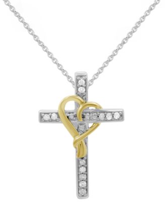 Macy's Diamond Cross & Heart 18