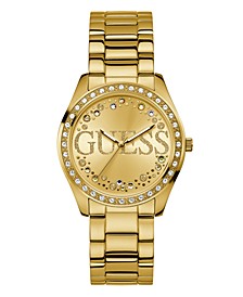 Women's Gold-Tone Glitz Stainless Steel Bracelet Watch, 39mm