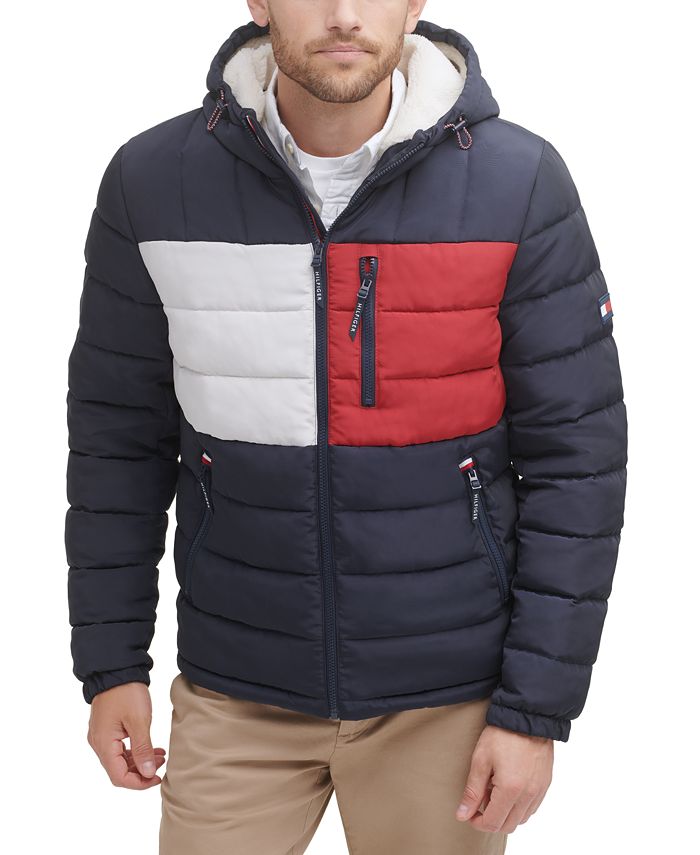dance Religious Dial Tommy Hilfiger Men's Sherpa Lined Hooded Quilted Puffer Jacket & Reviews -  Coats & Jackets - Men - Macy's