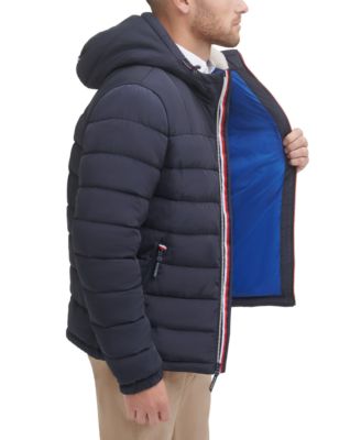 Men's  Sherpa Lined Hooded Quilted Puffer Jacket