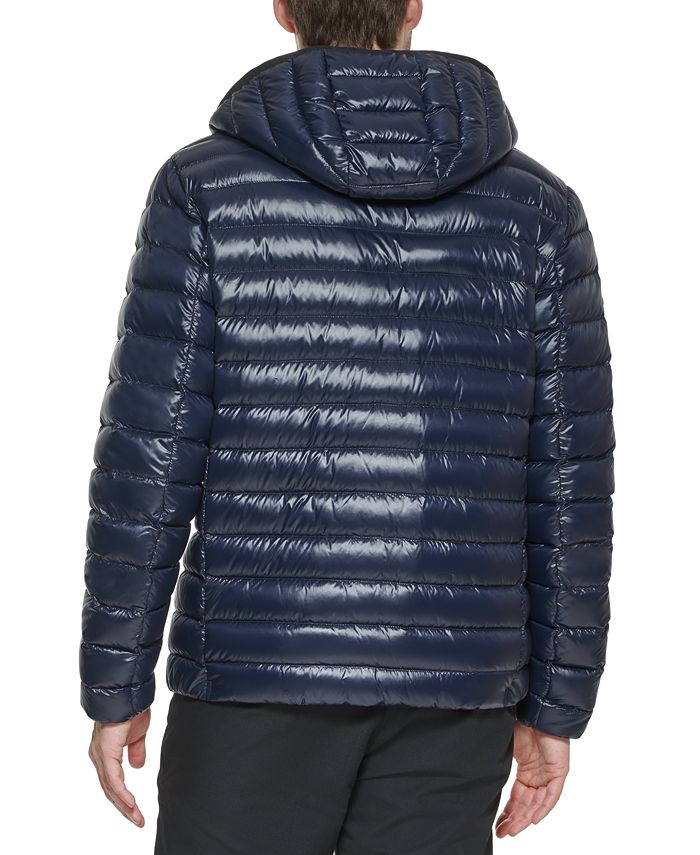 Calvin Klein Men's Hooded Packable Down Jacket, Created for Macy's ...