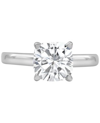 Certified Lab Grown Cushion-Cut Diamond Solitaire Engagement Ring (3 ct. t.w.) in 14k Gold