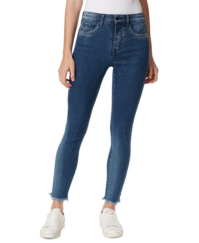 Frayed Denim Cut-Hem High-Rise Skinny Ankle Jeans - Macy's