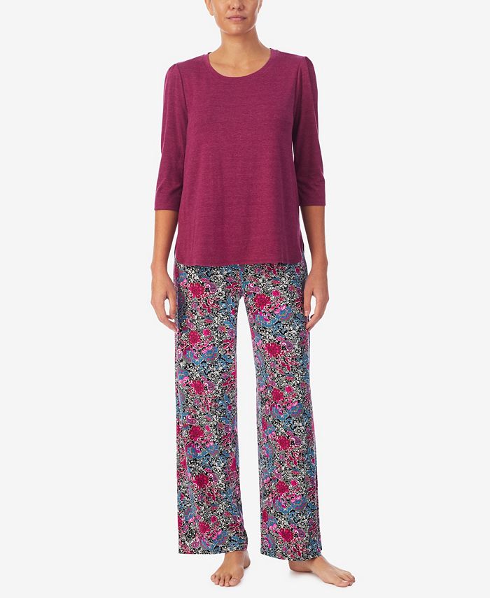 Ellen Tracy Women's Long Pajama Knit Set - Macy's