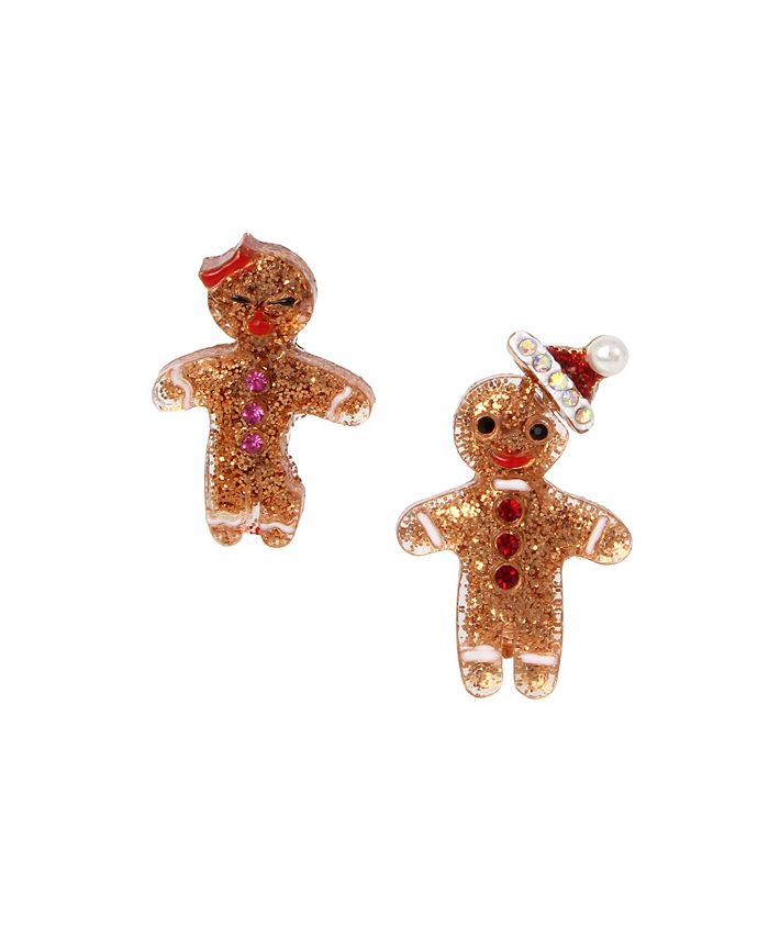 Betsey Johnson Gingerbread Mismatch Stud Earrings Macy s