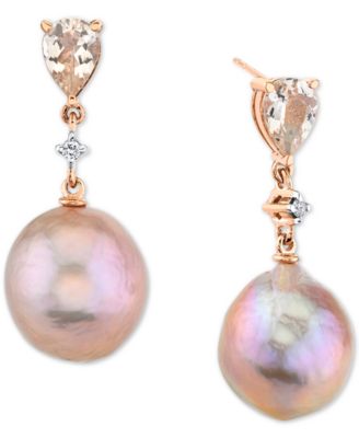 pink pearl earrings macys