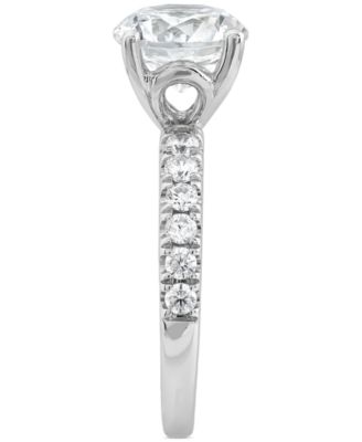 IGI Certified Lab Grown Diamond Engagement Ring (3 ct. t.w.) in 14k White Gold or 14k Gold & White Gold