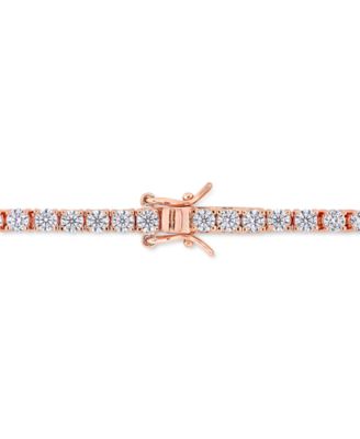 Lab-Grown Moissanite Tennis Bracelet (5-1/10 ct. t.w) in 18k Rose Gold-Plated Sterling Silver