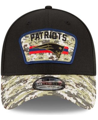 Men's Black-Camouflage New England Patriots 2021 Salute To Service 39THIRTY Flex Hat