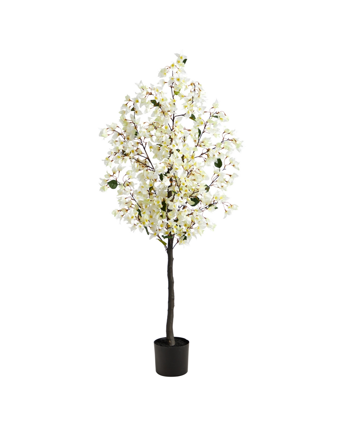 Nearly Natural 5' Bougainvillea Artificial Tree In White