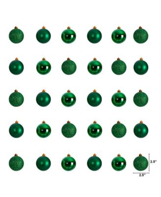 Holiday Christmas 30 Piece Shatterproof Ornament Set, 2.5"