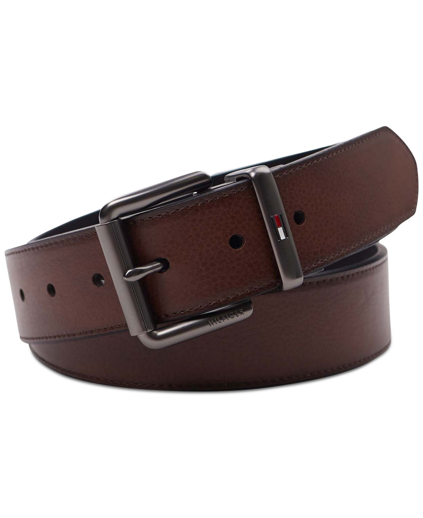 Мужской ремень Tommy Hilfiger Casual Belt Collection, цвет: Коричневый / Чёрный — фото 4