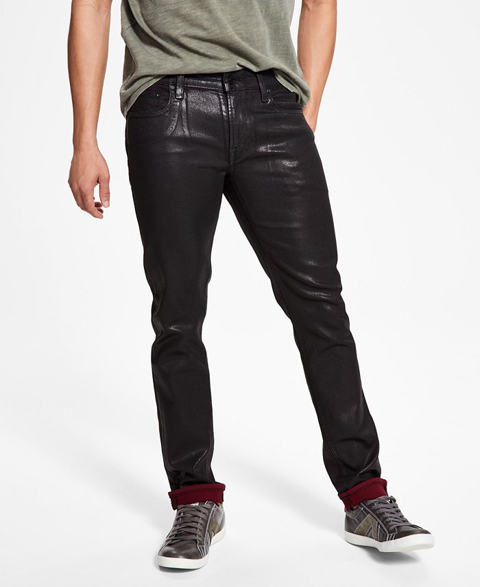 auteursrechten foto belediging GUESS Men's Skinny Fit Coated Jeans - Macy's