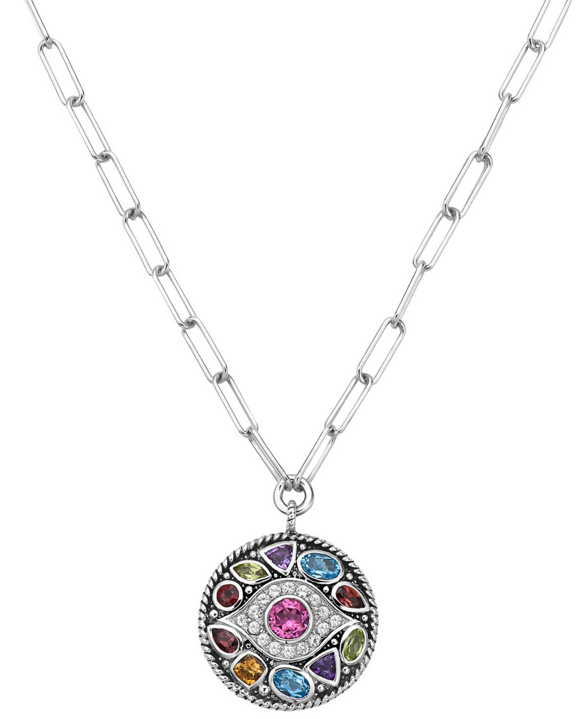 Effy Collection Effy Multigemstone Evil Eye 18" Pendant Necklace (47/