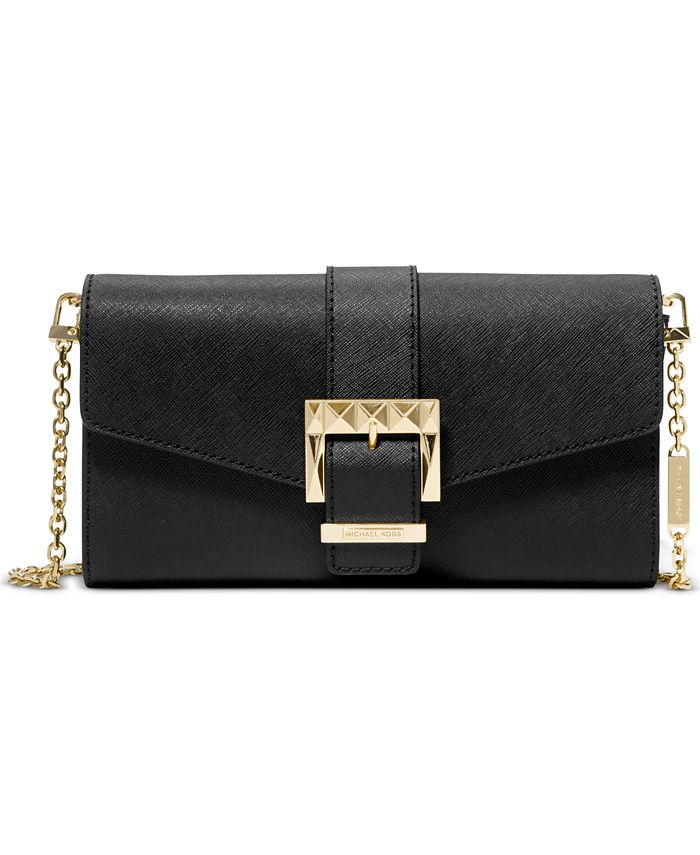 Michael Kors Penelope Medium Leather Clutch & Reviews - Handbags ...