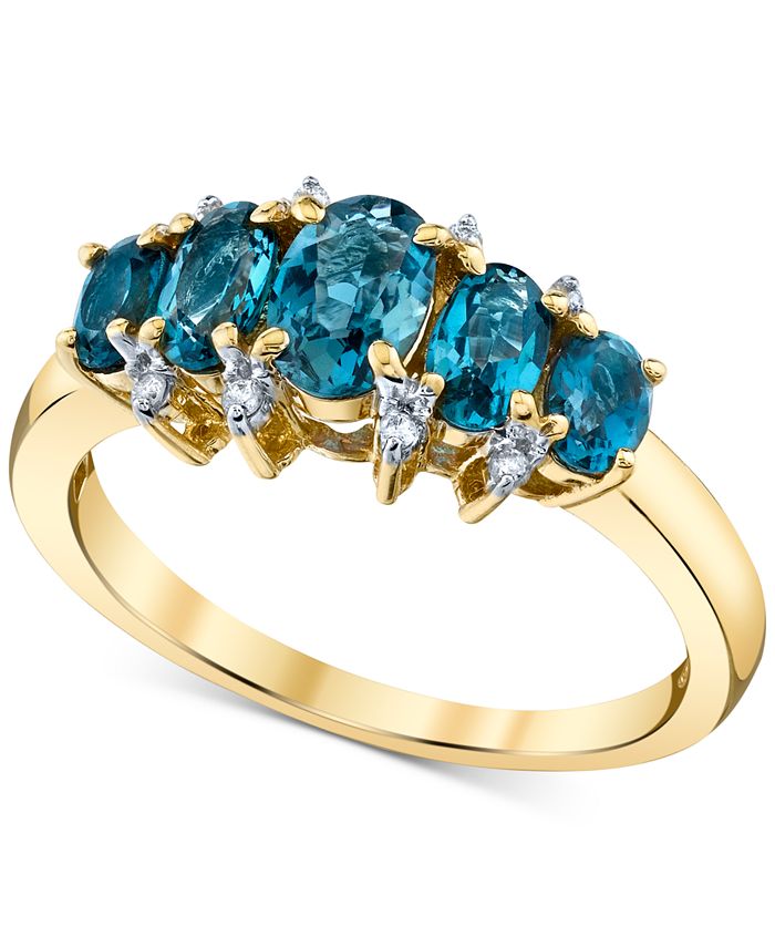 Macy's blue discount topaz ring
