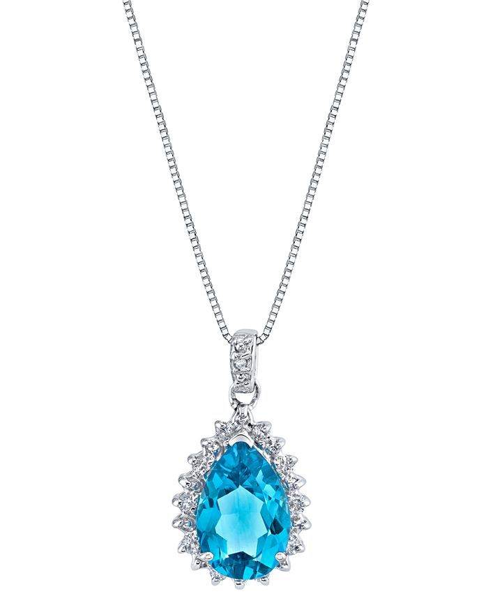 Macy's Diamond Teardrop Pendant Necklace