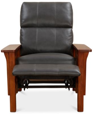 Harrison Leather Pushback Recliner, Created for Macy's