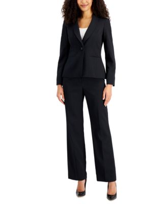 womens one piece black pant suit