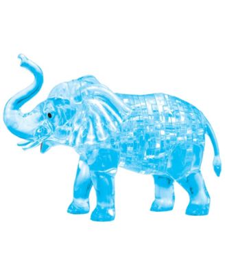 BePuzzled 3D Crystal Puzzle - Elephant and Baby Blue - 46 Piece