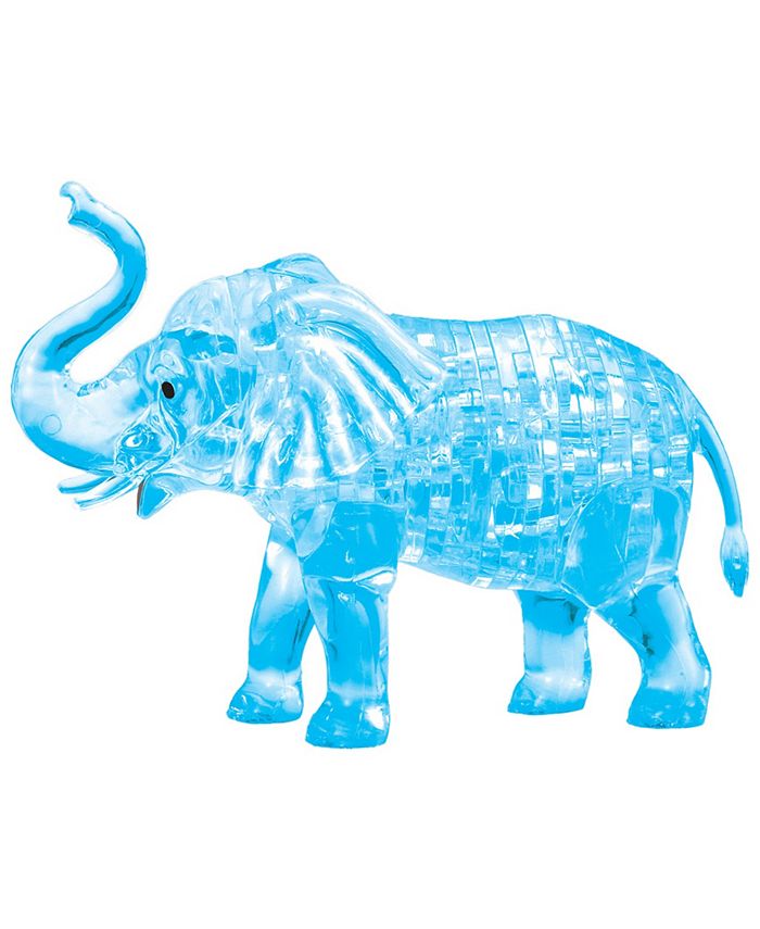 BePuzzled 3D Crystal Puzzle - Elephant and Baby Blue - 46 Piece - Macy's