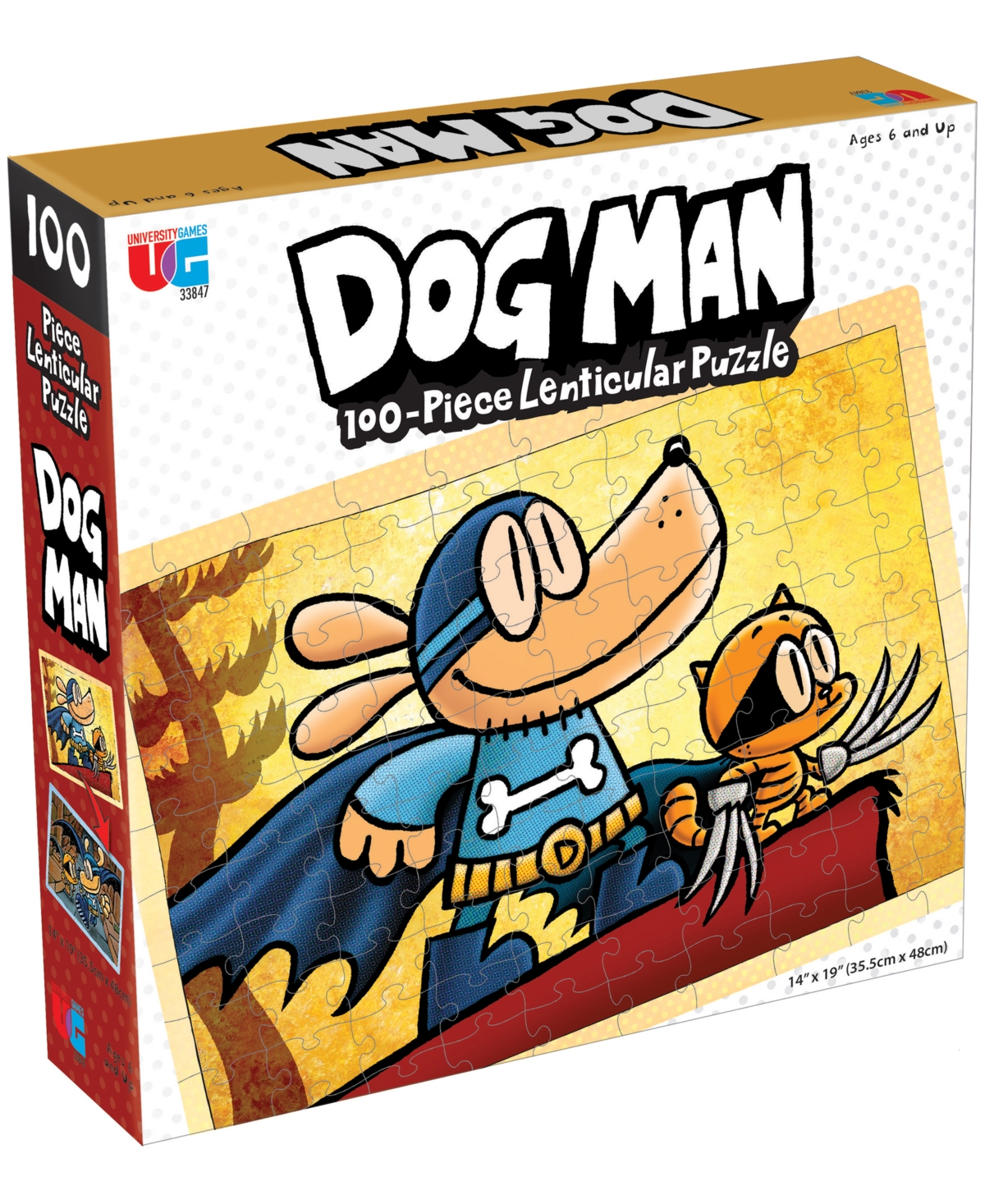University Games Kids' Dog Man Adventures Lenticular Jigsaw Puzzle In No Color