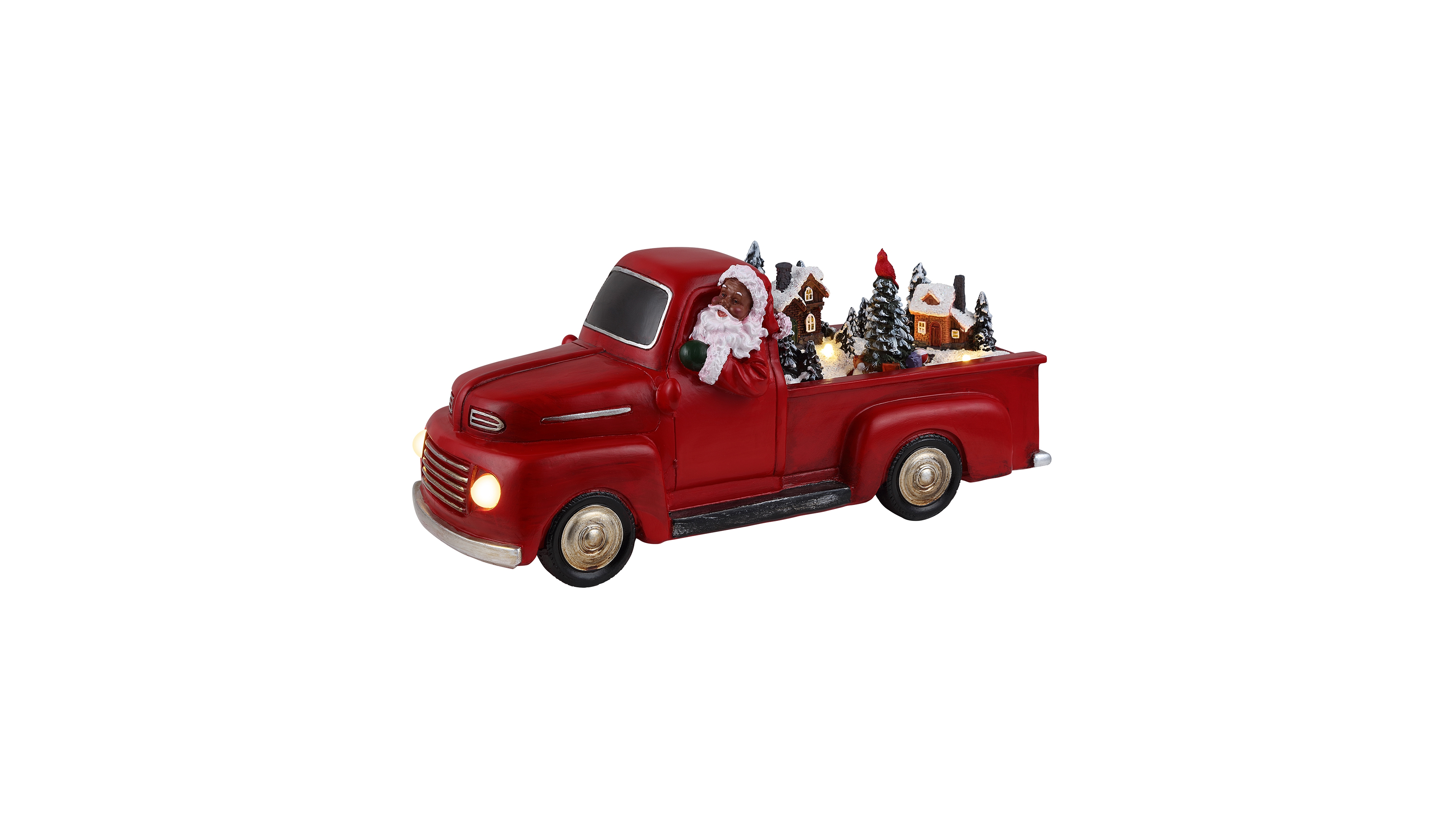 Mr. Christmas Animated Black Santa Nostalgic Truck, 10.5"