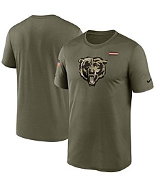 Men's Olive Chicago Bears 2021 Salute To Service Legend Performance T-Shirt