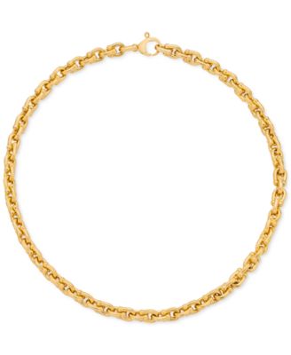 Horseshoe Link 18" Chain Necklace in 14k Gold-Plated Sterling Silver
