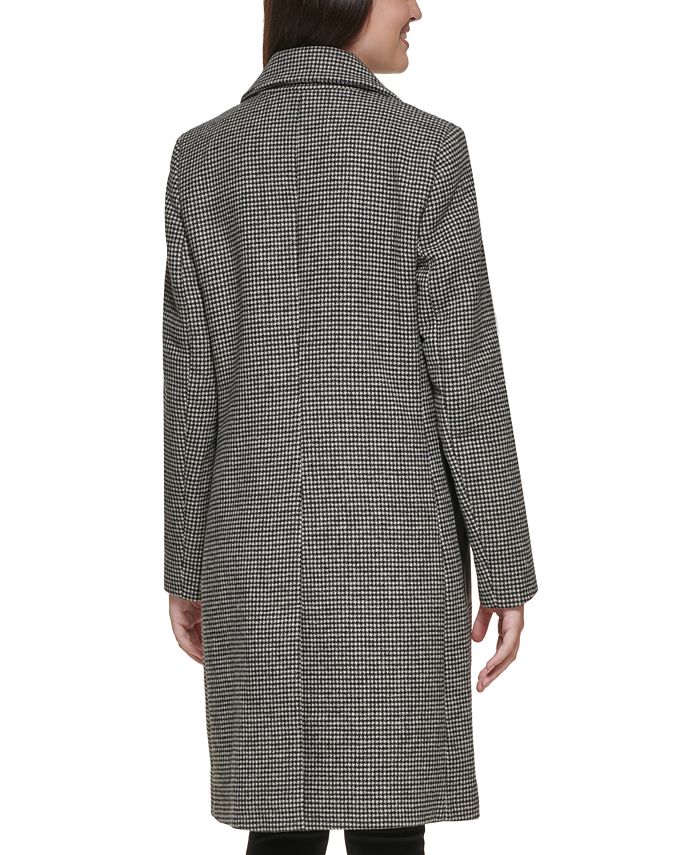 Calvin Klein Women's Plaid Walker Coat, Created for Macy's & Reviews ...