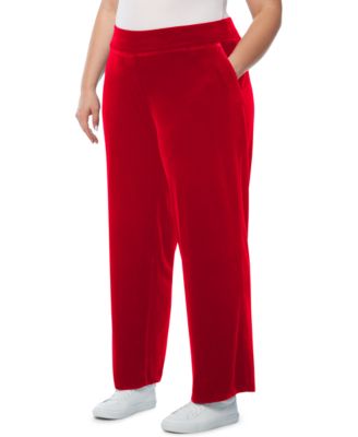 Jones New York - Plus Size Pull-On Velour Pants