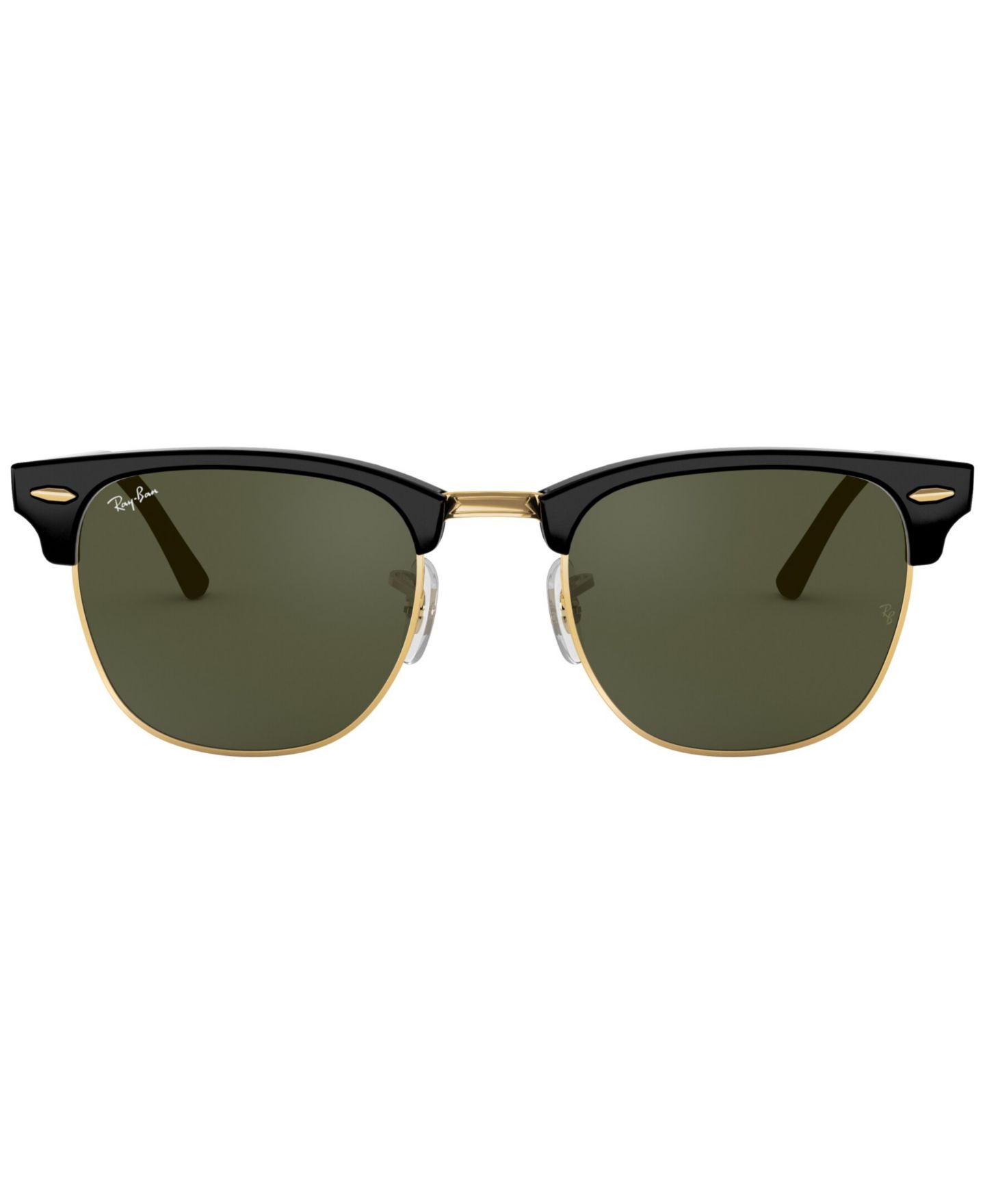 Солнцезащитные очки Ray-Ban Unisex Low Bridge Fit Sunglasses, RB3016F Clubmaster Classic 55, цвет: Чёрный — фото 2