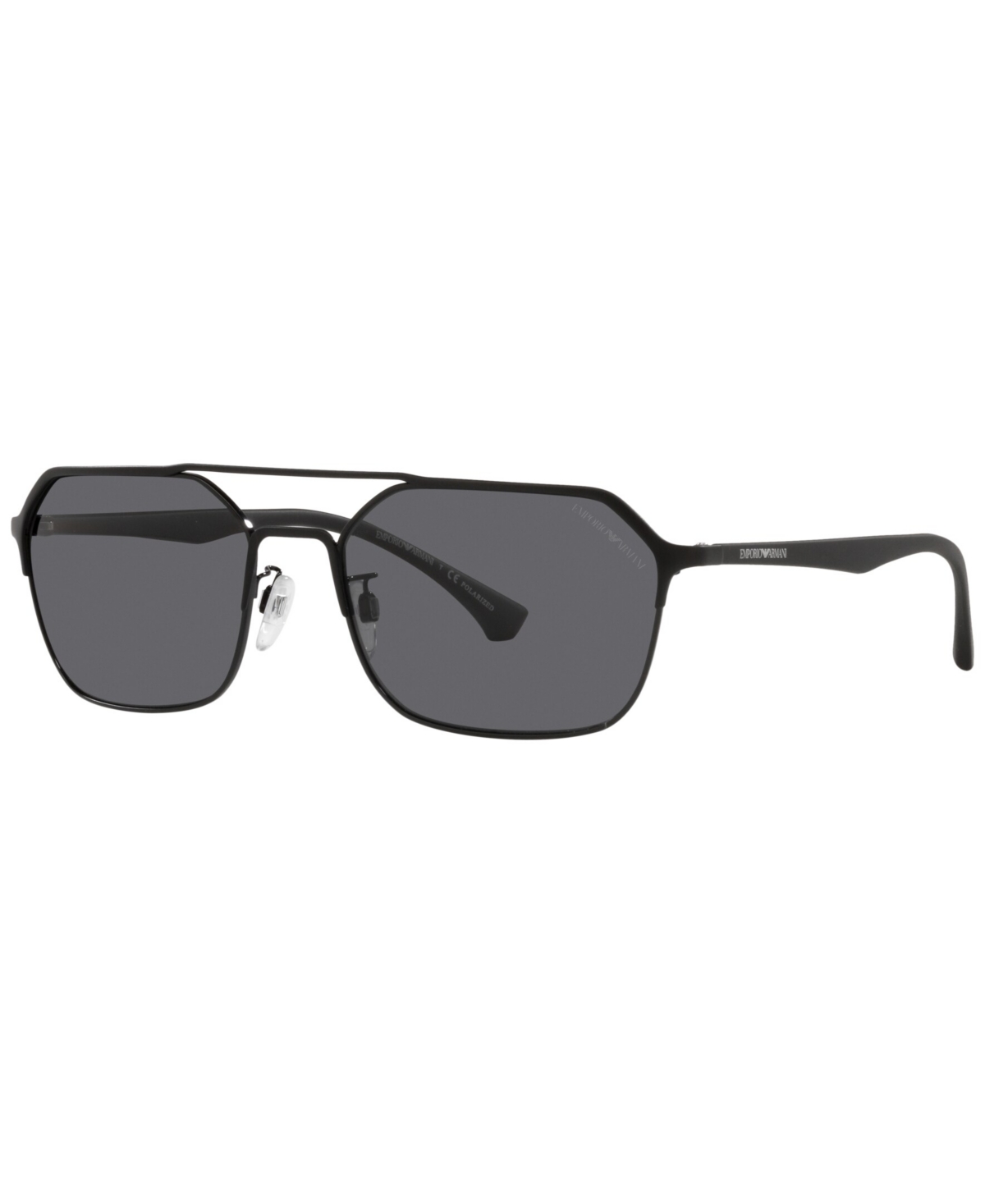 Emporio Armani Grey Geometric Mens Sunglasses Ea2119 323381 57 In Black / Grey