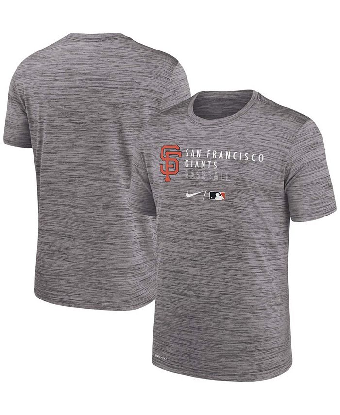 Nike Men's Heathered Gray San Francisco Giants Authentic Collection  Velocity Practice Performance T-shirt - Macy's