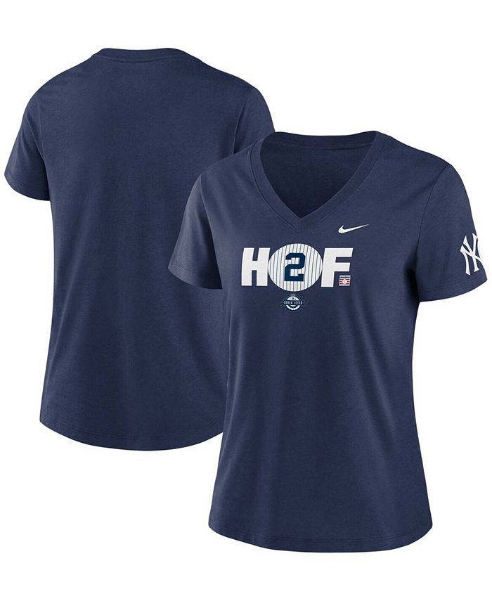 Nike Women's Derek Jeter Navy New York Yankees Hof2 Tri-Blend V-Neck T-shirt  - Macy's