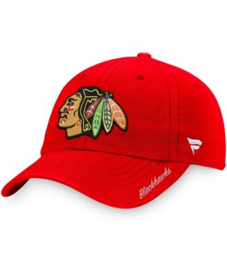 Women's Red Chicago Blackhawks Core Primary Logo Adjustable Hat