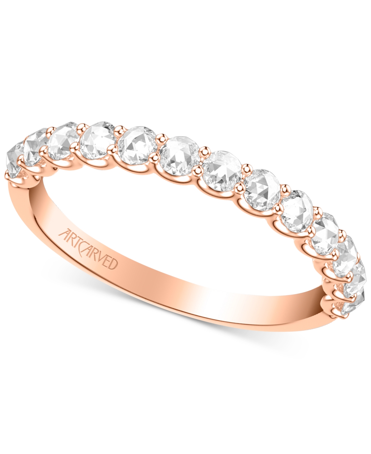 Artcarved Art Carved Diamond Rose-Cut Band (1/2 ct. t.w.) in 14k White, Yellow or Rose Gold
