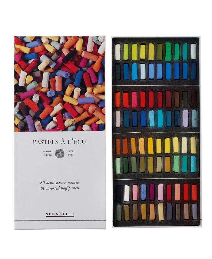 Sennelier Set 20 Pastelli Soffici Half Stick – Confezione Da 20 – Colori Assortiti – Qualità Artista