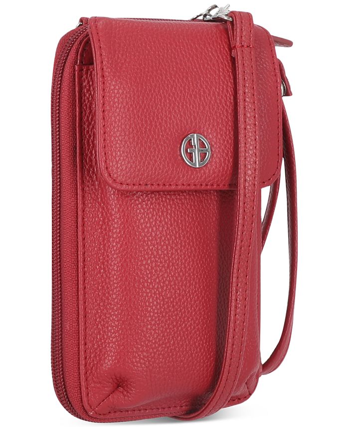 Giani Bernini Softy Leather Tech Crossbody Wallet, Created for Macy's