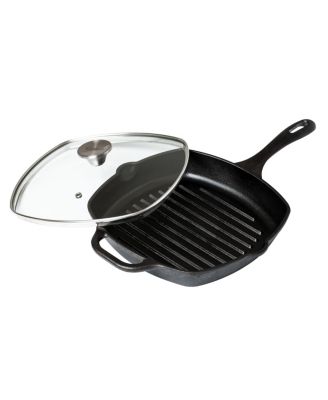Glass Lid with Stainless Steel Knob for 10" Grill Pan