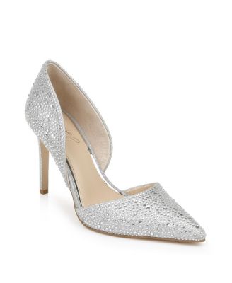 silver evening shoe