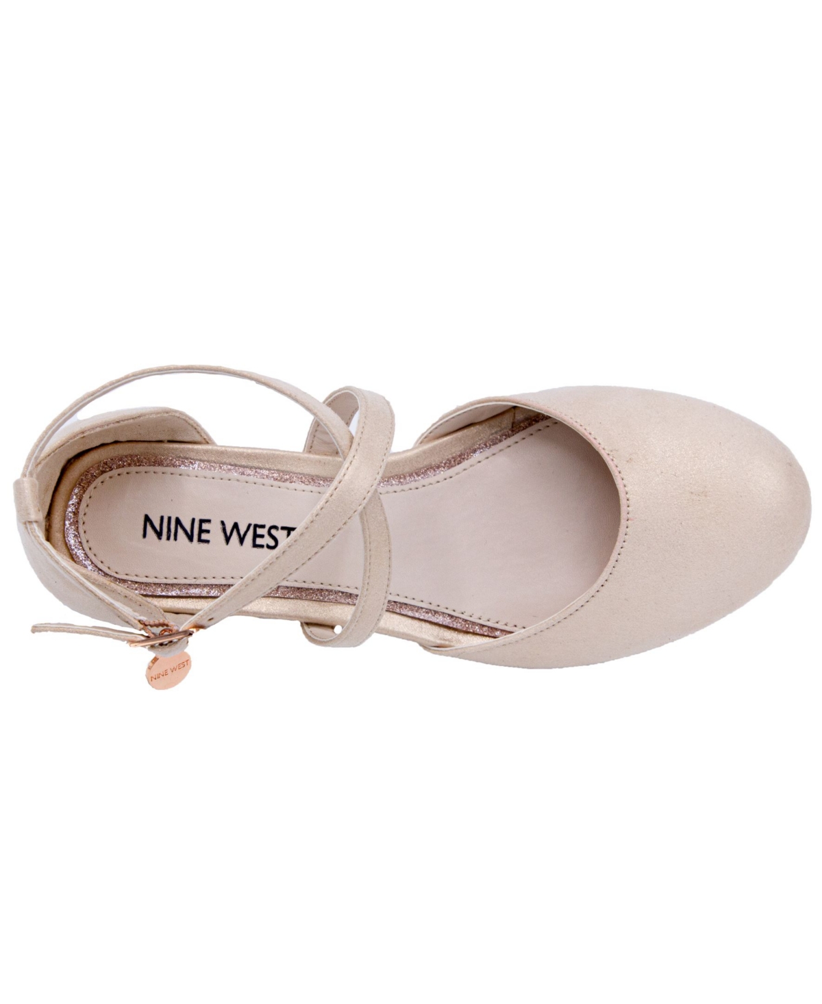 Nine West Little and Big Girls Mia Ankle Strap Dress Sandals - Rose Gold-Tone